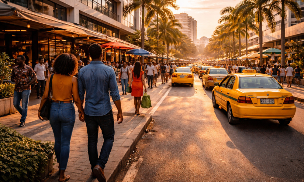 A quiet and safe evening in a Cameroonian City