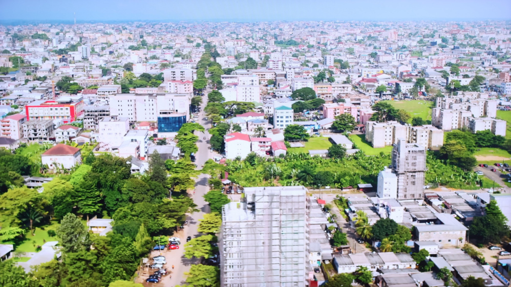 A cross sectional view of the beautiful city of Douala in Cameroon A cross sectional view of the beautiful city of Douala in Cameroon