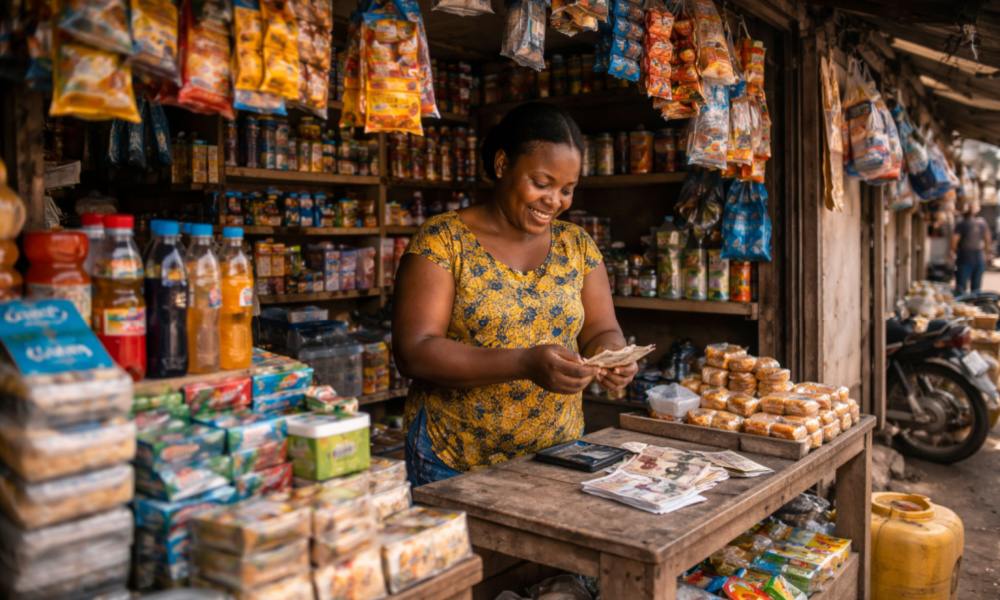 the informal sector - a privately owned lively shop in Cameroon