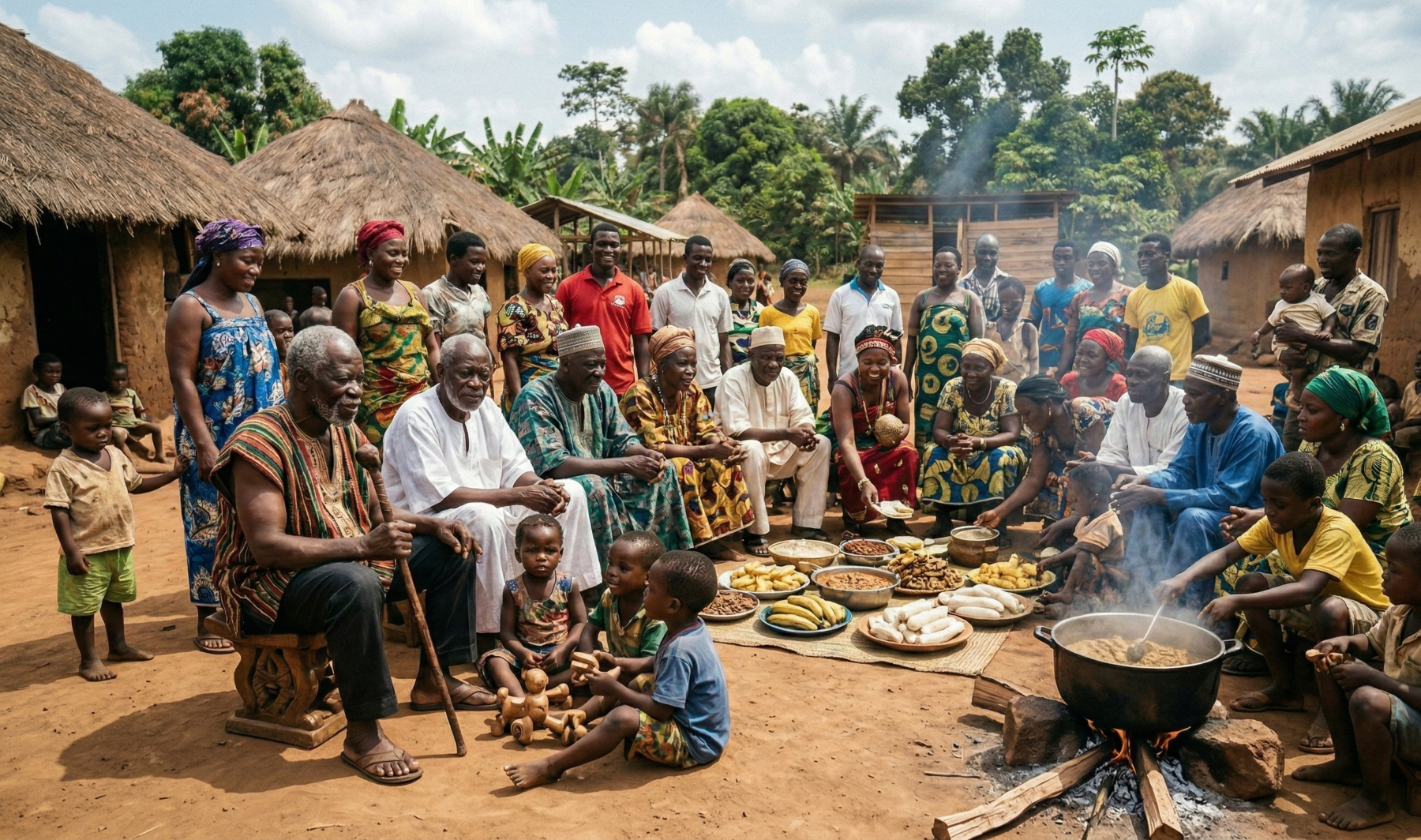 Extended family gathering reflecting Cameroon family and social expectations explained
