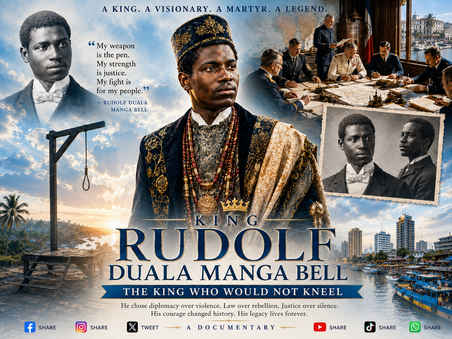 king rudolf-duala-manga-bell in historical-douala cameroon king rudolf-duala-manga-bell in historical-douala cameroon