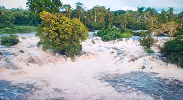 Lobe waterfall in Kribi, South Region of Cameroon