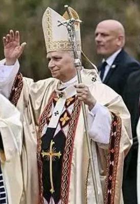 Pope Leo XIV Dressed in Togfu Traditional Dress in Bamenda Cameroon