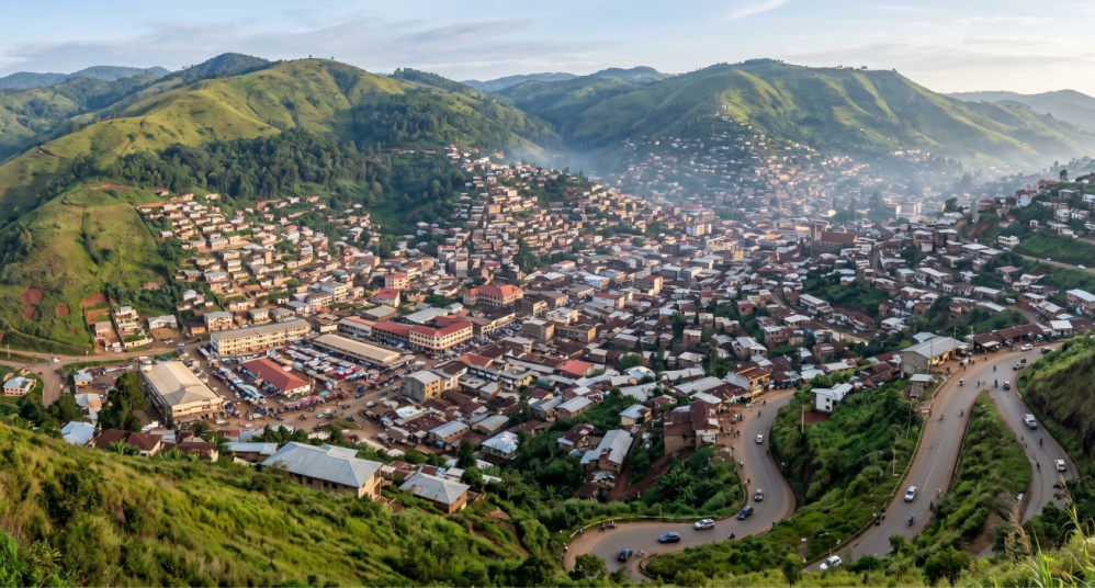 An illustrative image of the city of Bamenda popularly known as ''Abakwa''