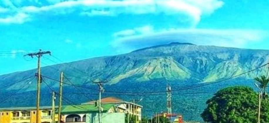 Mount Fako on a sunny day