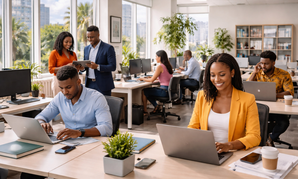 A glimpse of a Cameroon office Environment in an urban area